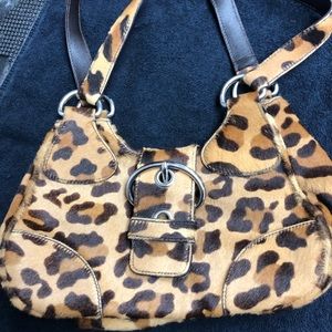 Prada small leopard print purse